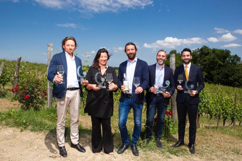 Diego Cortinovis, Agronomo Berlucchi, Alessandra Marini, Responsabile Ospitalità e Accoglienza della Marchesi Antinori, Roberto Ghio, presidente Consorzio Tutela del Gavi, Filippo Marini, Direttore Marketing Marchesi Frescobaldi, Gerardo Placido delle Cantine Volpone