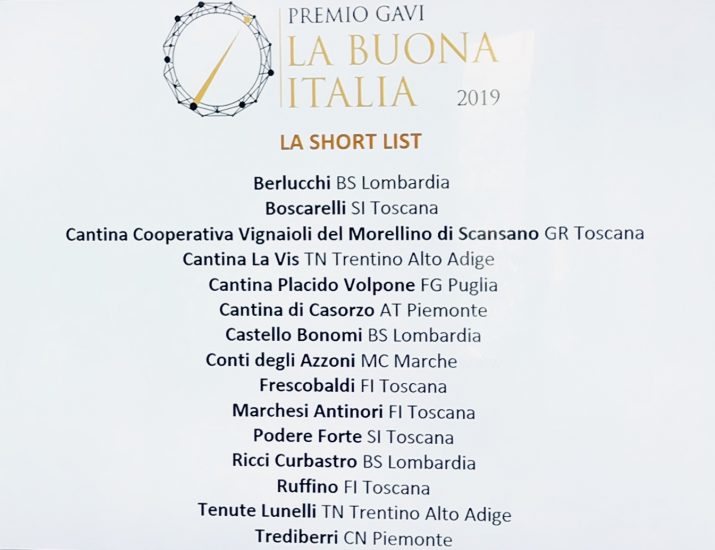 La short list del Premi Gavi La Buona Italia