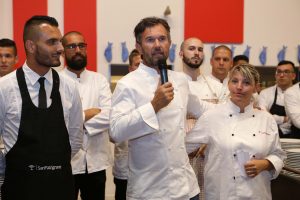 Chef Carlo Cracco, il 20 luglio, a San Patrignano, per charity dinner, con pastry chef Gino Fabbri
