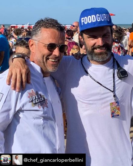 Lo chef 2 stelle Michelin Giancarlo Perbellini e Filippo Polidori al Jova Beach Party