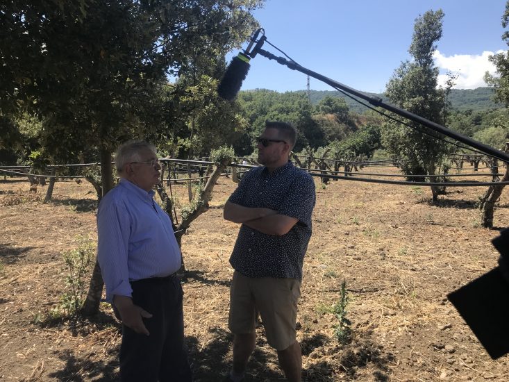 Le riprese di Sip Trip in Sicilia, con Jeff Porter e Giuseppe Tornatore