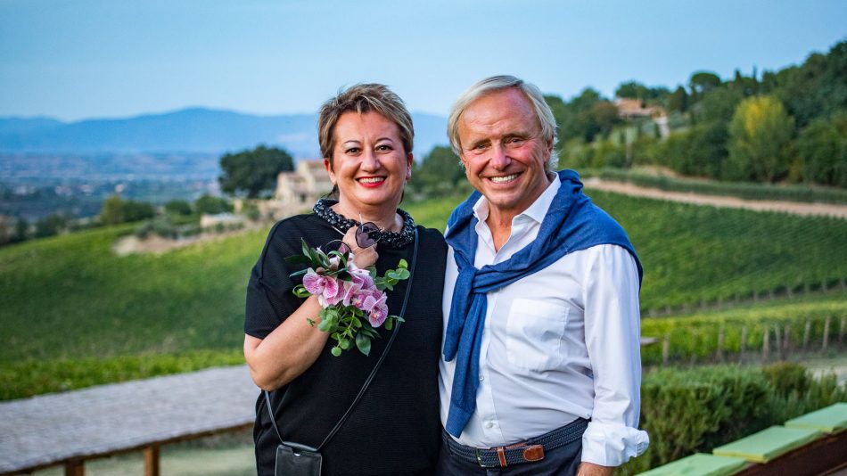 Helmut Rotheneberger, patron di Icario, con la general manager Ilaria Ippoliti