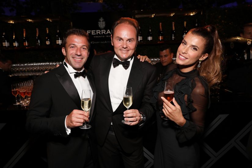 Alessandro Del Piero, Matteo Lunelli e Elisabetta Canalis