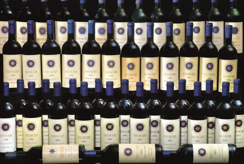 La verticale completa di Sassicaia 1968-2015 battuta all’asta da Pandolfini