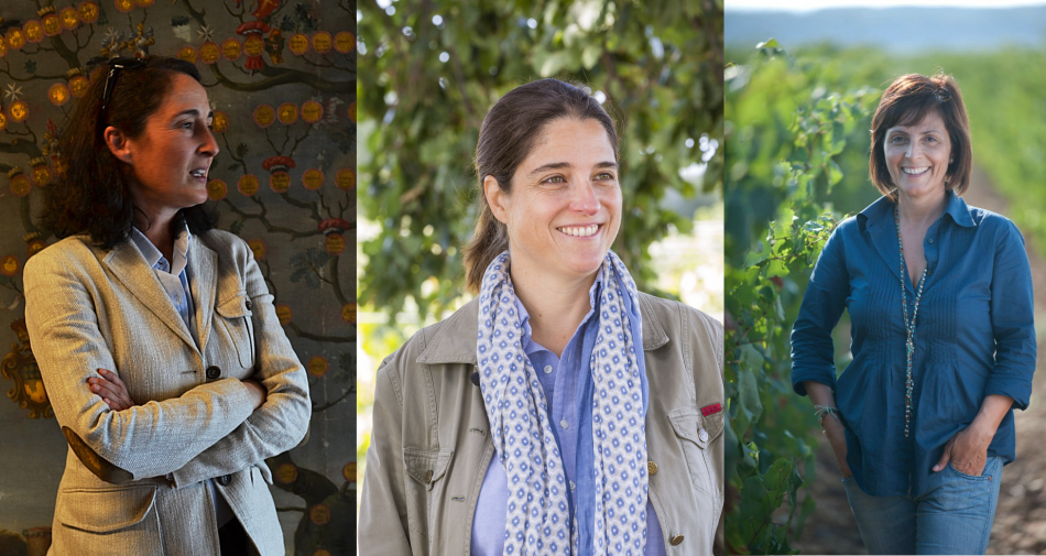 Albiera Antinori, Priscilla Incisa della Rocchetta e Cinzia Merli alla guida di Bolgheri