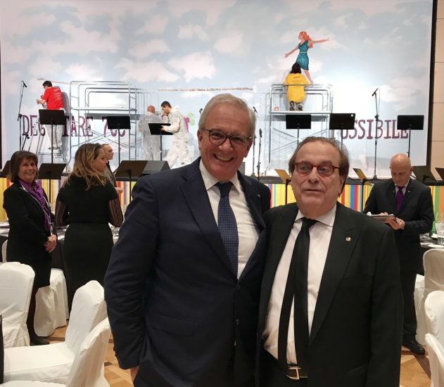 Franco Ricci, patron of Bibenda, and Riccardo Ricci Curbastro, president of Federdoc and producer in Franciacorta