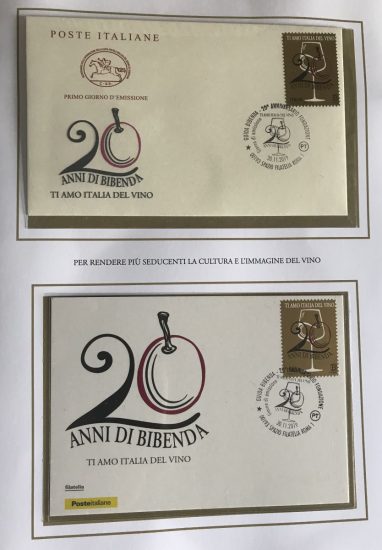 The commemorative stamp and postcard of Bibenda
