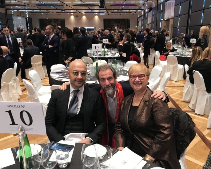 Joe and Lidia Bastianich with Alessandro Regoli