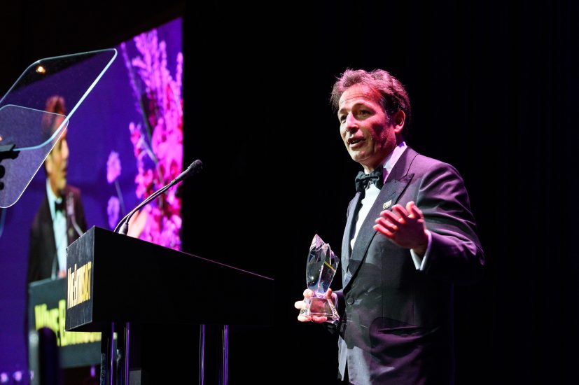 Alberto Tasca alla cerimonia di Wine Enthusiast Ph Marc Fiorito