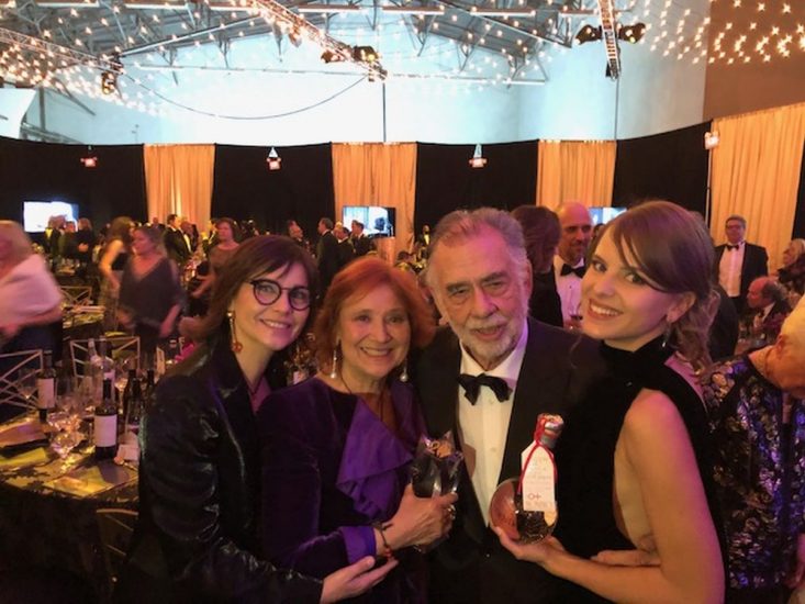 Giannola, Elisabetta e Francesca Nonino con Francis Ford Coppola ai Wine Enthusiast Wine Star Awards