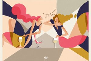 Dai giornali e dalla pubblicità alle etichette d’autore: il vino ispira i più grandi illustratori