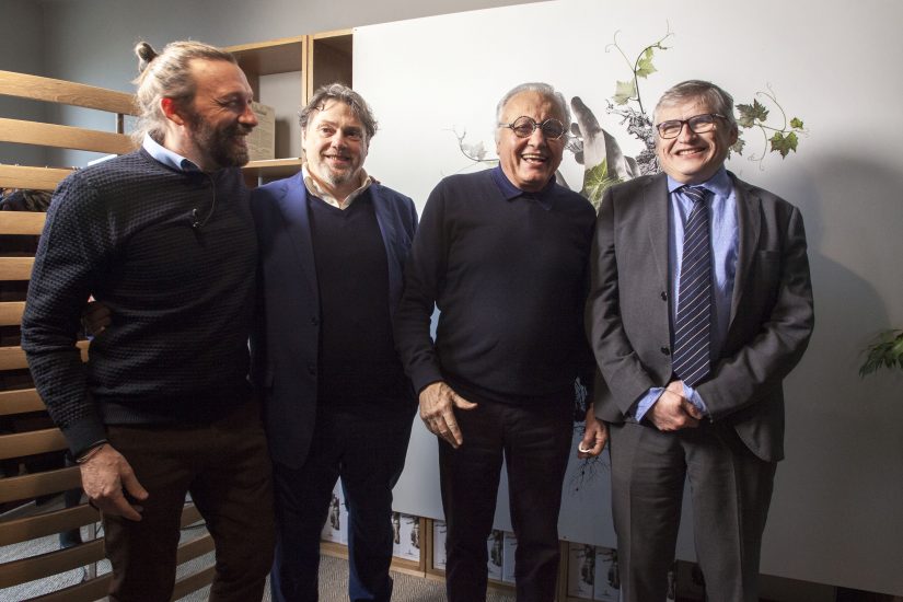 Giovanni Bigot, Gian Matteo Baldi, Angelo Gaja e Stefano Poni