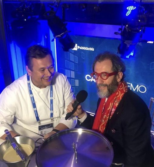 Le eccellenze del Friuli nel menu di Casa Sanremo. Ph WineNews con lo chef friulano Emanuele Scarello