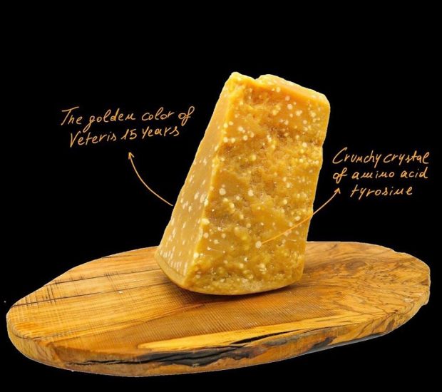 Il Parmigiano Reggiano Veteris, invecchiato 15 anni