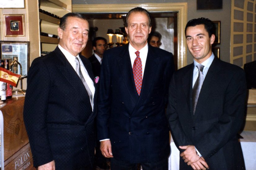 Sirio Maccioni, Re Juan Carlos e Roberto Franceschini (ristorante Romano) nel 1993