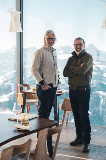 Chef Niederkofler ed il socio Paolo Ferretti