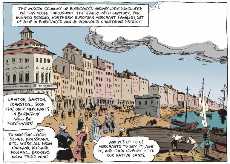 Una scena di Wine: A Graphic Historia, la storia del vino raccontata a fumetti