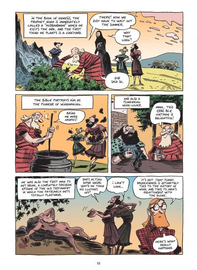 Una scena di Wine: A Graphic Historia, la storia del vino raccontata a fumetti