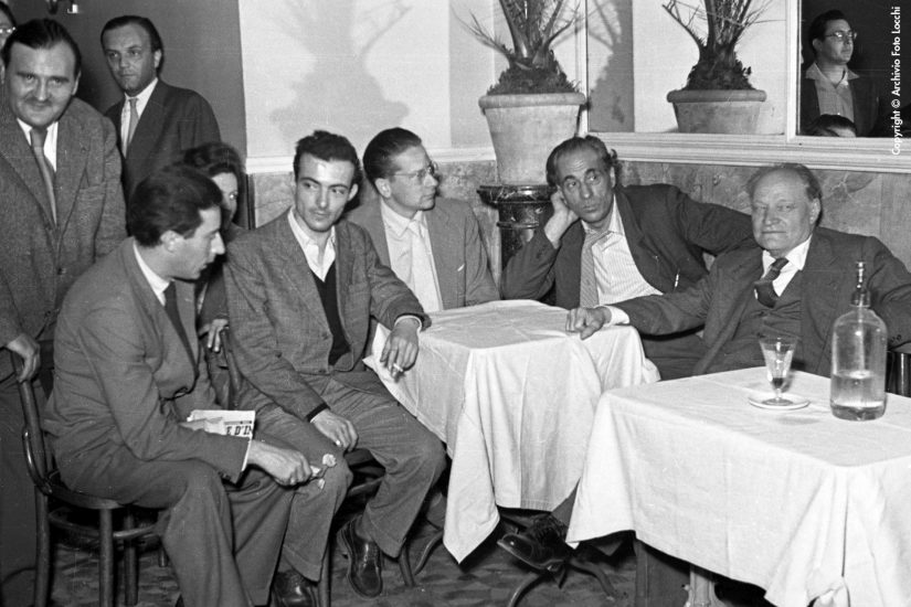 1950: Giuseppe Ungaretti a Le Giubbe Rosse (Archivio Locchi)