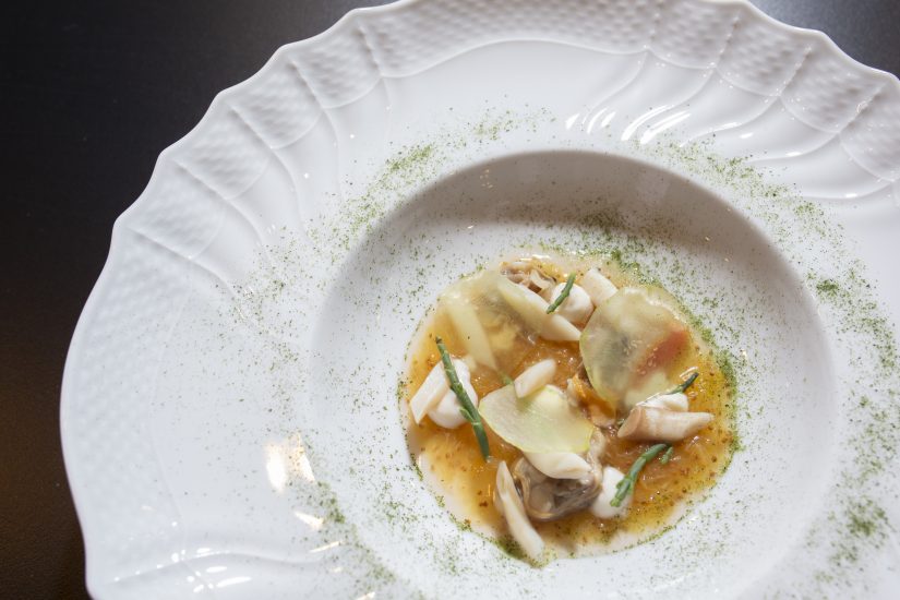 I piatti di Carlo Cracco nelle ceramiche di Ginori nell’inaugurazione del Sorè Wine Garden