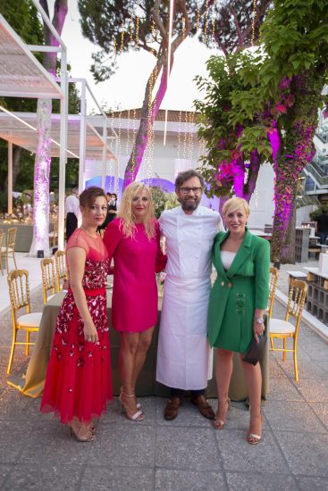 Le sorelle Cotarella con Carlo Cracco