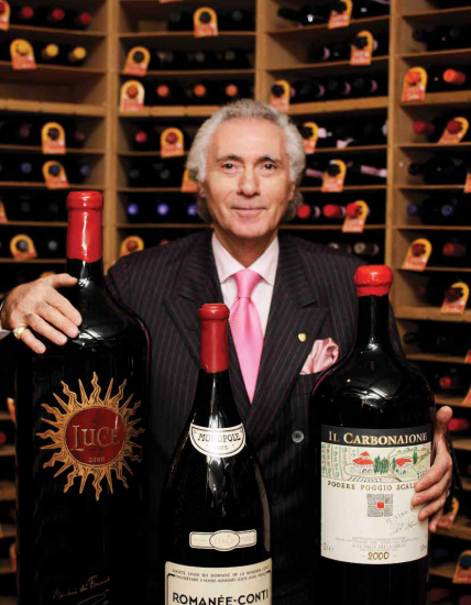 Giorgio Pinchiorri in the cellar of Enoteca Pinchiorri