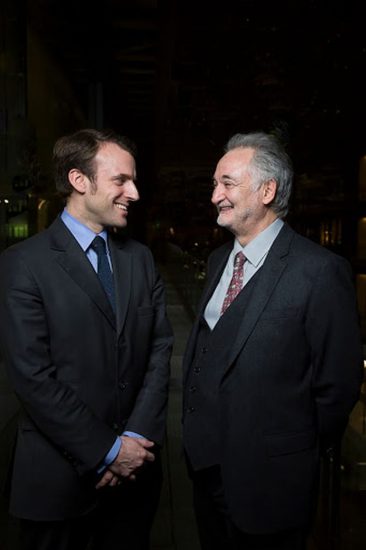 La storia del cibo secondo Jacques Attali, con Macron