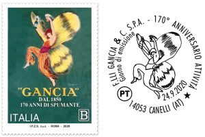 170 anni di spumante italiano, “inventato” da Carlo Gancia, celebrati da un francobollo