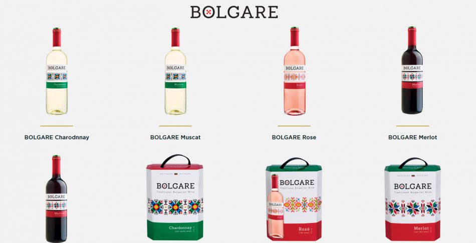 I vini a marchio Bolgarè della cantina di Bulgaria, Domaine Boyar