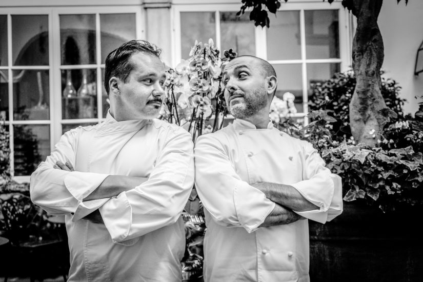 Gli chef Riccardo Monco e Alessandro della Tommasina di Enoteca Pinchiorri