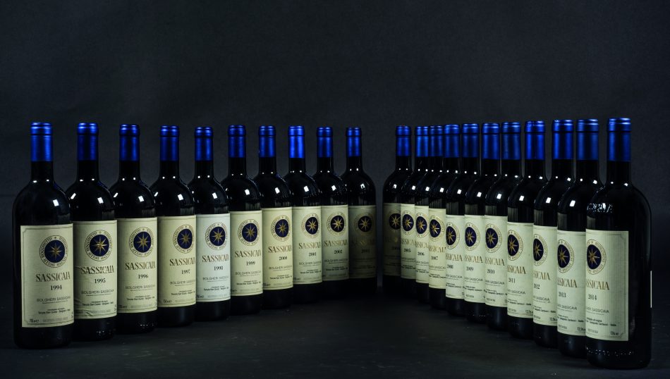 La verticale di Sassicaia 1994-2014  tra i top lot di Wannenes