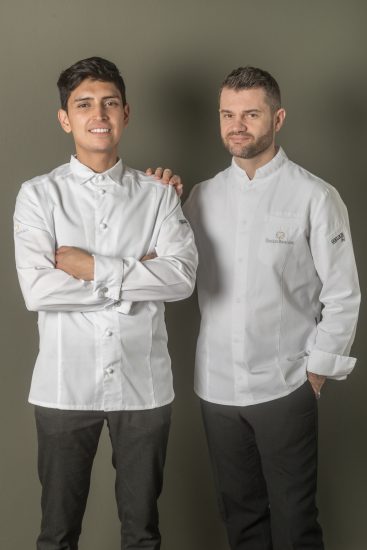 Enrico Bartolini, con Juan Quintero, executive del neo stellato Poggio Rosso