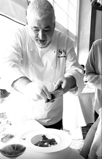 I piatti di Umberto Bombana, grandi vini e arte con Gelardini & Romani ad Hong Kong