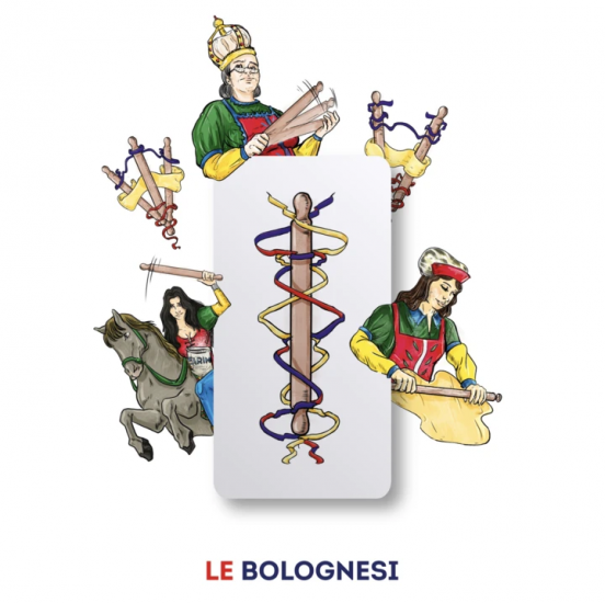 Le carte da gioco, in chiave gastronomica, che omaggiano Bologna
