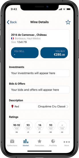 Vindome, la app per gestire i propri investimenti sui fine wine