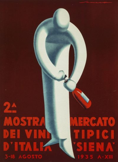 Una delle locandine storiche della Mostra Vini dell’Enoteca Italiana di Siena