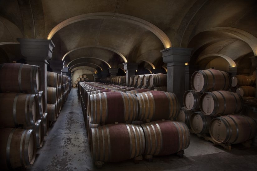 La cantina del Tignanello, primo Sangiovese italiano affinate in barrique