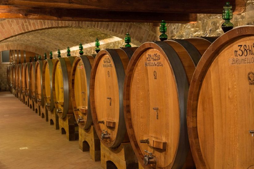 Le botti dove riposa il Brunello di Montalcino