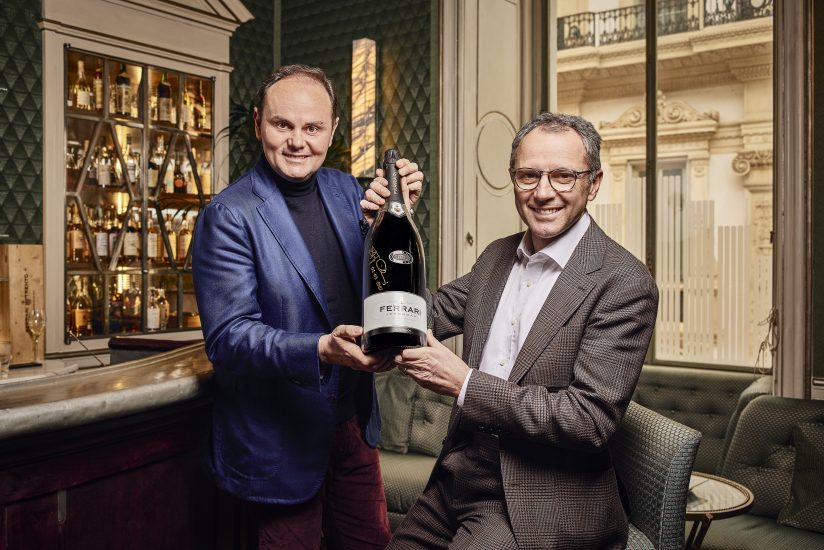 Matteo Lunelli con Stefano Domenicali, Ceo della Formula 1