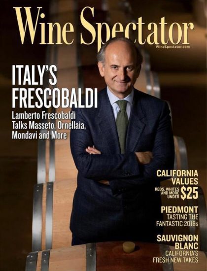 L’Italia del vino ancora in copertina di “Wine Spectator”. Con Lamberto Frescobaldi