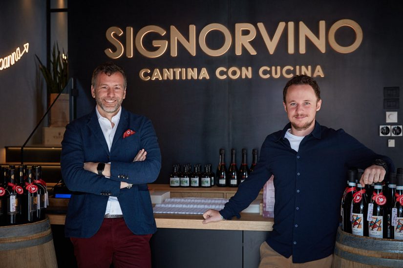 Luca Pizzighella e Federico Veronesi nel Signorvino di Piazza Barberini a Roma