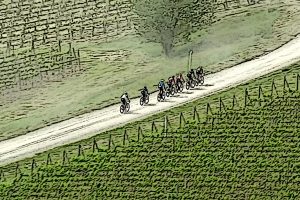 Tra strade bianche e vigneti in fiore di Montalcino, Mauro Schmid vince la “Brunello Wine Stage”