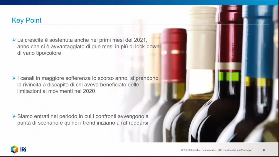 Il vino in Gdo nei numeri IRI