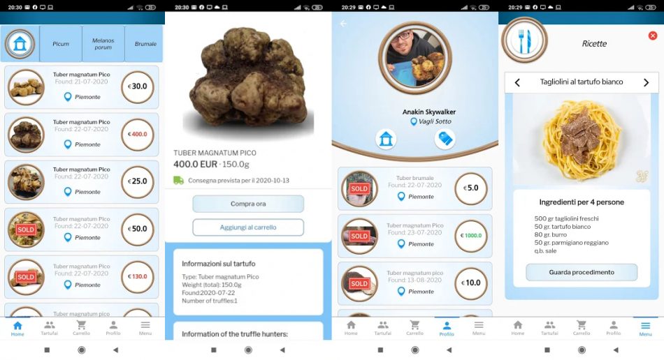 Tartufo, arriva l’App “Truffle Market”, per acquistare solo tartufi 100% italiani tracciabili