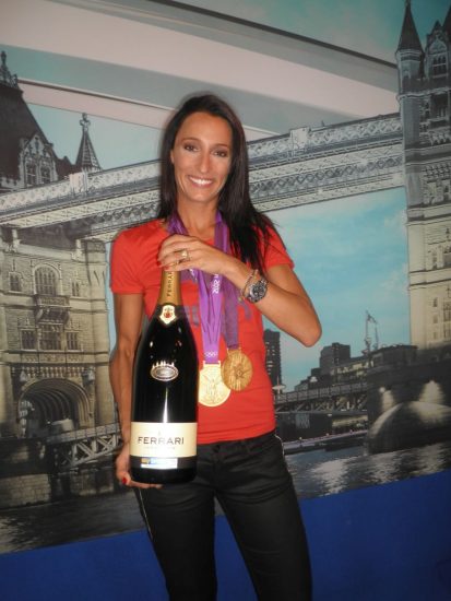 Il brindisi di Ferrari degli atleti Azzurri: Elisa Di Francisca