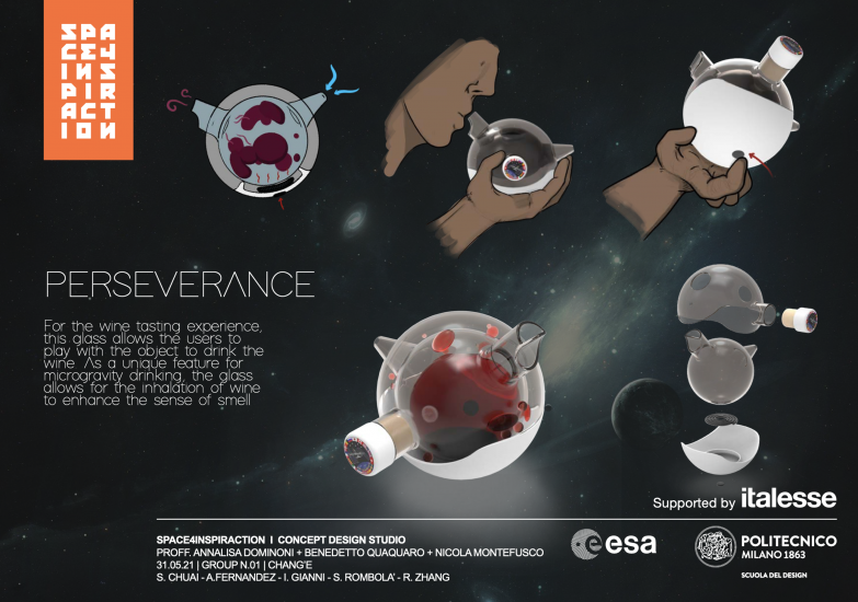 Vino nello spazio, con calici pensati da studenti e Italesse