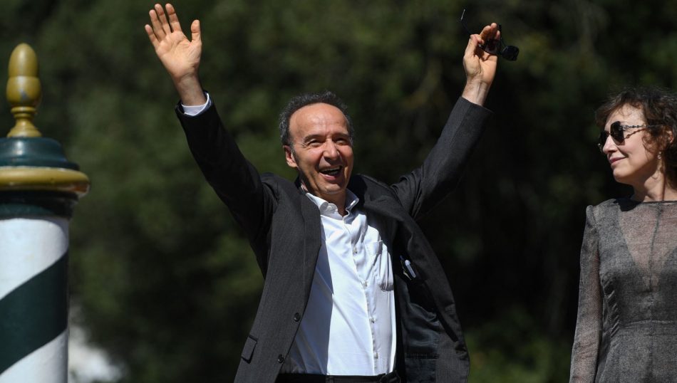 Roberto Benigni e Nicoletta Braschi a Venezia