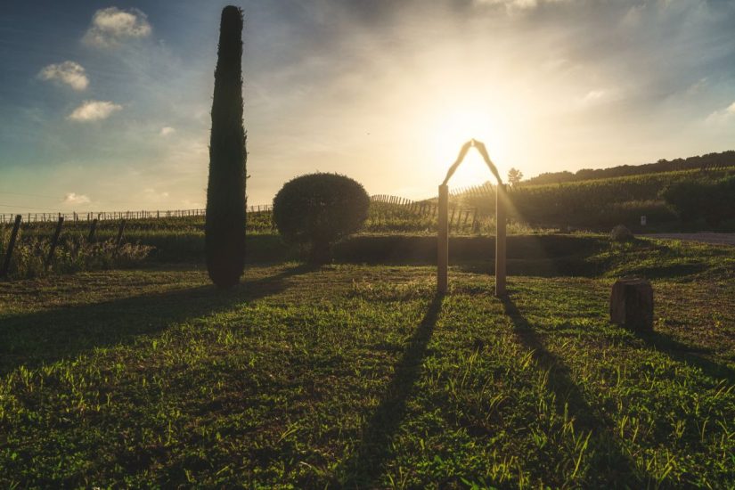 “Apollo resisti” di Davide Dormino tra i vigneti di Monteverro