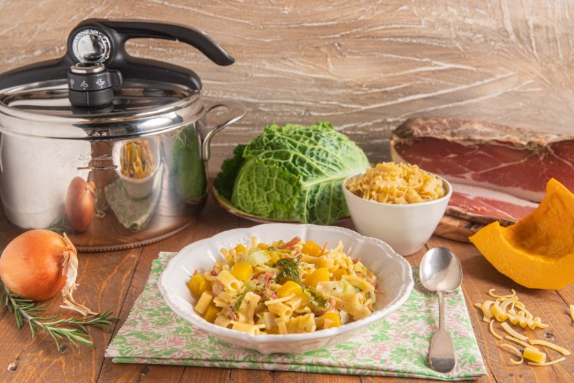 La pasta in pentola a pressione di Sonia Peronaci per Lagostina