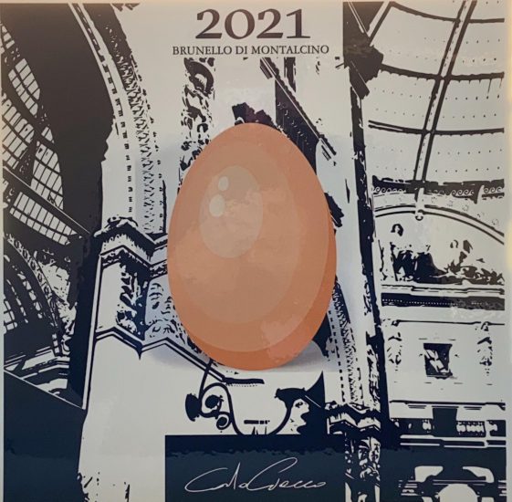 La formella della vendemmia 2021 del Brunello di Montalcino di Carlo Cracco